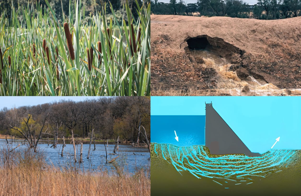 How to identify a leak in an earth dam