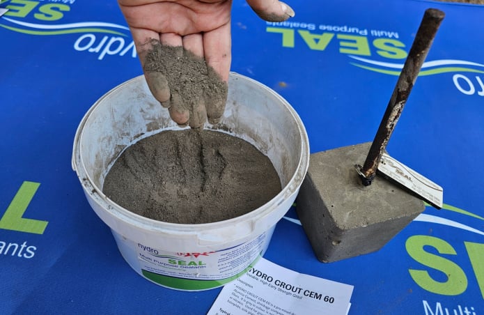 Hydro Grout Cem 60's non-oxidizing nature guarantees exceptional performance